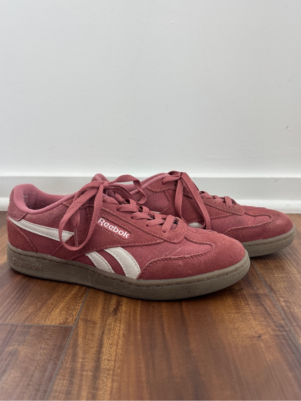 Reebok Women's Suede Sneakers in Rose and Cream